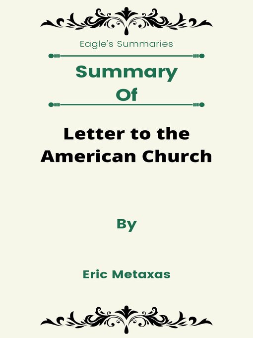 Title details for Summary of Letter to the American Church by Eric Metaxas by Eagle's Summaries - Available